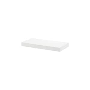 BIG BOY 22.4 in. x 9.8 in. x 2 in. White MDF Floating Decorative Wall Shelf with Brackets