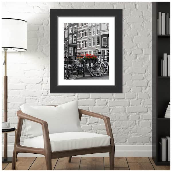 Corvino Black Wood Picture Frame Opening Size 20 x 24 in. (Matted To 16 x 20 in.)