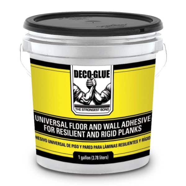 DECO GLUE 1 Gal. (4 qt.) 6-8 Hour Dry Time Universal Resilient/Hard Vinyl and Carpet Floor/Wall Adhesive in Off White