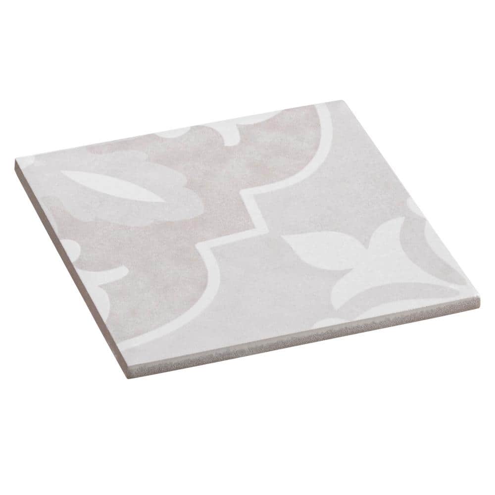 Villardo Beige Matte 6x6 Porcelain Patterned Tile