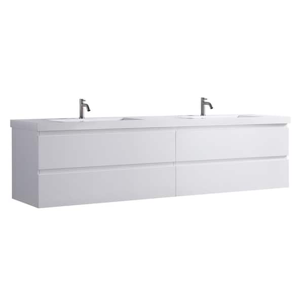 Dyconn Round Freestanding Solid Surface Pedestal Bathroom Sink in Matte White Dyconn Round Freestanding Solid Surface Pedestal Bathroom Sink in Matte White