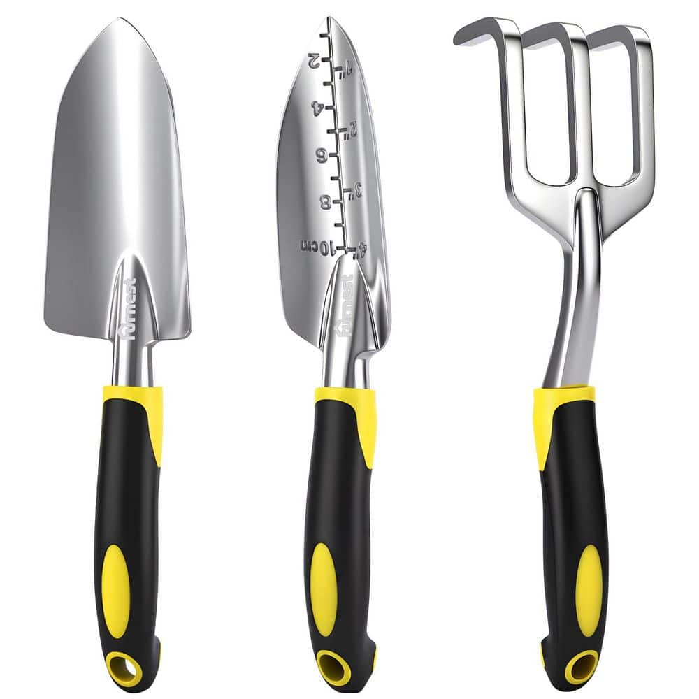 3 Piece Garden Tool Set Stainless Steel Yellow Handles Includes Hand Shovel Transplant Shovel Hand Rake price history on PriceWatchPro