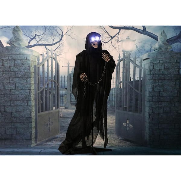 Haunted Hill Farm - 5.5 ft. Animatronic Grim Reaper Halloween Prop