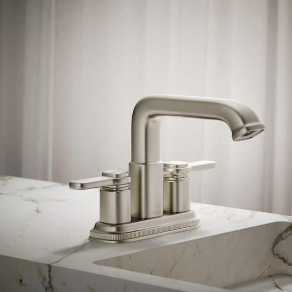 Numista 4 in. Centerset 2-Handle Bathroom Faucet in Vibrant Brushed Nickel