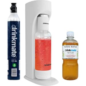 DrinkMate Classic White Sparkling Water and Soda Maker Machine