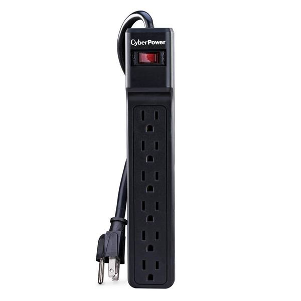 CyberPower 3 ft. 6Outlets Power Strip Cord, Black GS603 The Home Depot