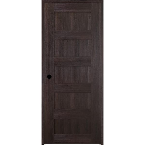 Unbranded 32 in. x 80 in. Vona Right-Handed Solid Core Veralinga Oak Textured Wood Single Prehung Interior Door