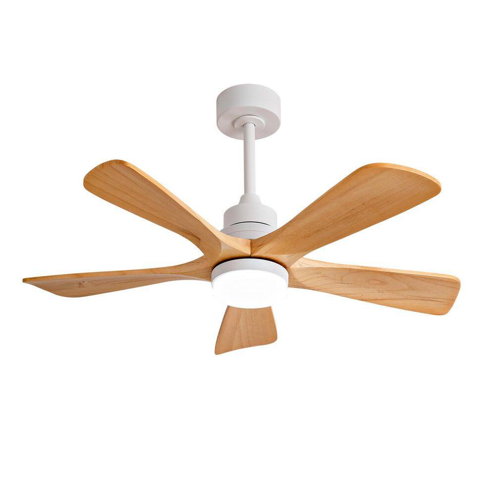 42 in. Indoor White Downrod Mount Standard Ceiling Fan with Light and Remote, Wood Blades, Noiseless Motor price history on PriceWatchPro