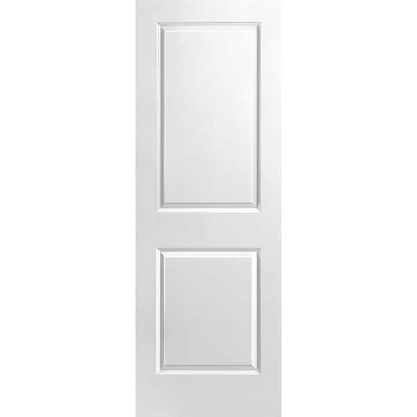 Masonite 28 in. x 80 in. 2 Panel Smooth Solid Core Primed Composite Interior Door Slab