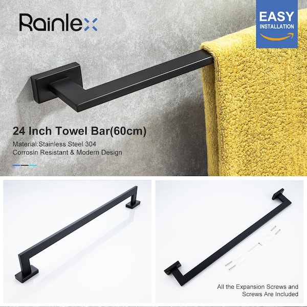 Modern Bath Accessories Set Bathroom Hardware Towel Bar Rack Toilet Roll Tray X6 
