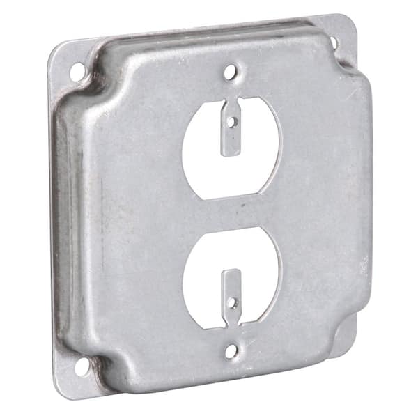 RACO 864 METAL DUPLEX RECEPTACLE ELECTRICAL BOX COVERS 6153159 NEW LOT 10