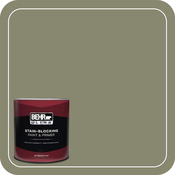 BEHR ULTRA 1 qt. #400F-6 Grasshopper Wing Flat Exterior Paint & Primer