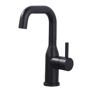 Single Handle Bar Faucet Deckplate Not Included in Spot Free Stainless Steel Matte Black