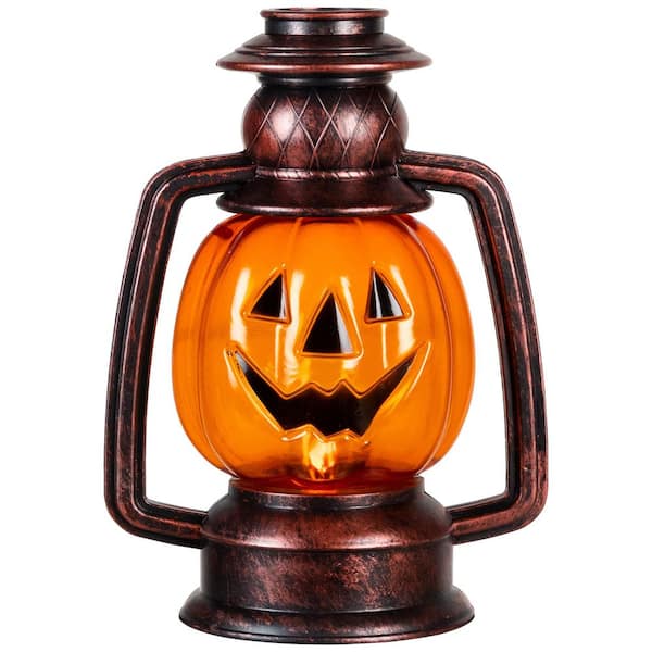 Northlight 16.5 in. Flickering Pumpkin Halloween Pathway Lantern