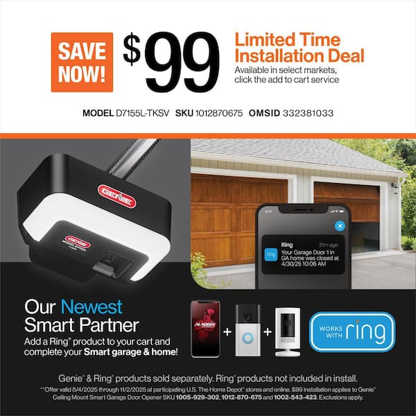 Industrial Design 1-1/4 HP Smart Belt Garage Door Opener with LED Lighting and Battery Backup
