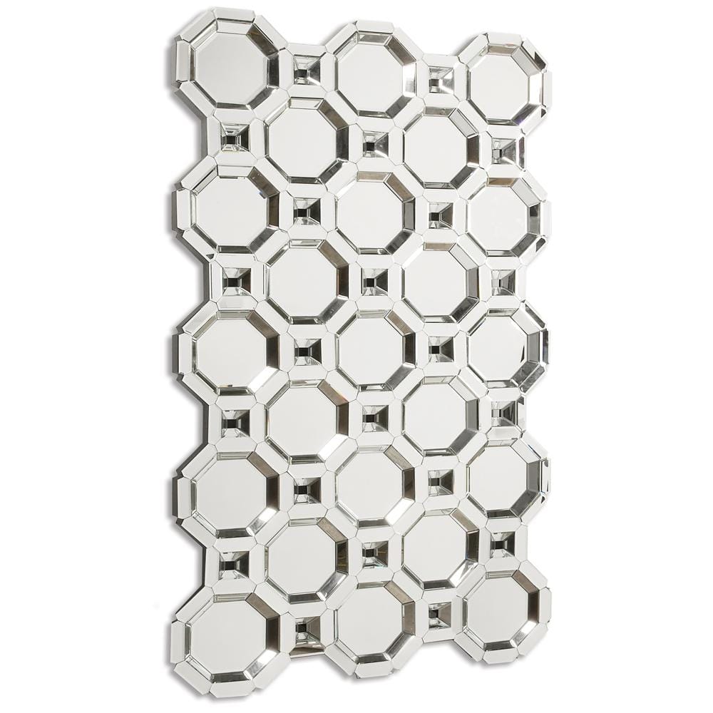 Elegant 75'' Beveled Wood Frame Mosaic Mirror