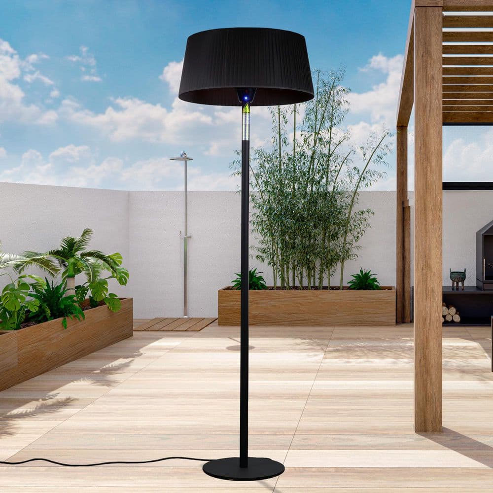 Sol 82.5" Black Aluminum and Steel Freestanding Electric Heater