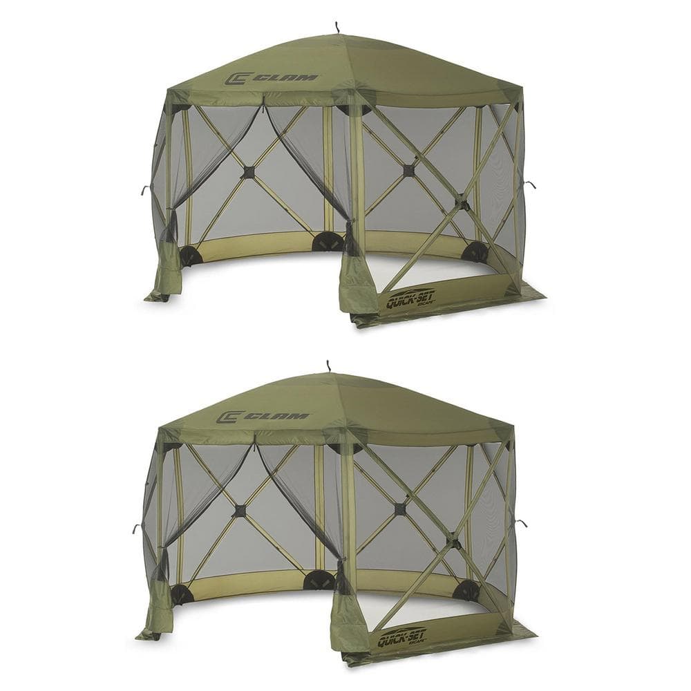 Clam Quick Set Escape Portable Camping Outdoor Gazebo Canopy Shelter (2-Pack) -  2 x CLAM-9281