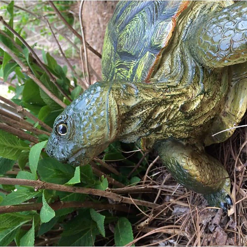 Large Hand-Painted Resin Outdoor Turtle Garden Statue