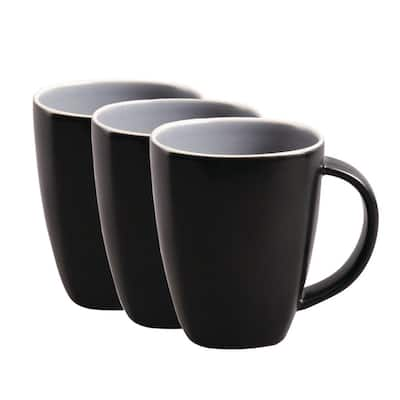 OUR TABLE Simple White 6-Piece Fine Ceramic 16.65 oz. Mug Set in White  985120520M - The Home Depot