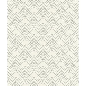 Rooney White Fan Paper Strippable Roll (Covers 56.4 sq. ft.)