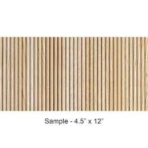 Take Home Sample - Rounded Mini Slats 1/4 in. x 0.375 ft. x 1 ft. Maple Brown Glue-Up Foam Wood Wall Panel(1-Piece/Pack)
