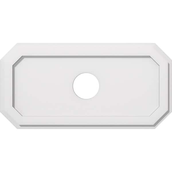 Ekena Millwork 26 in. x 13 in. x 1 in. Emerald Architectural Grade PVC Contemporary Ceiling Medallion