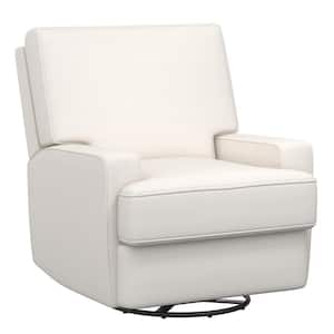 Raymond White Coil-Seating Swivel Glider Recliner Chair