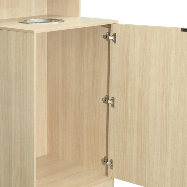 Carnegy Avenue Commercial 32 gal. Oak Indoor Trash Receptacle