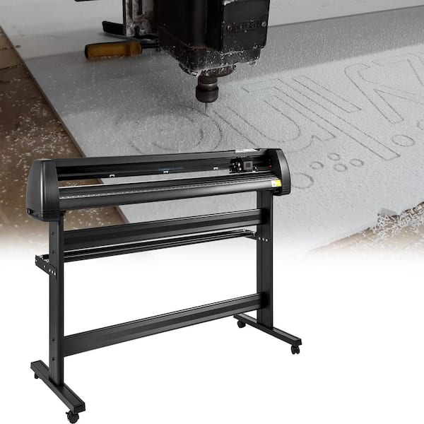 Vinyl Cutter 53 in. LCD Display Vinyl Plotter Cutter Machine Windows Compatible System Sign Making Machine with Stand