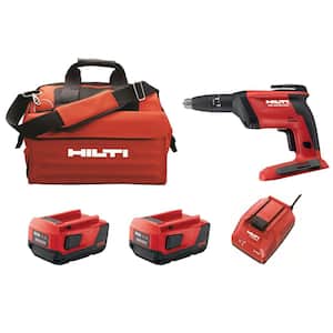 22-Volt Cordless Brushless SD 4500 Drywall Screwdriver Kit with Charger (2) 4 Ah Batteries Pack, Bit and Bag