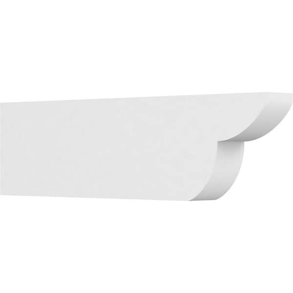 Ekena Millwork 4 in. x 10 in. x 36 in. Standard Crestline Architectural Grade PVC Rafter Tail Brace