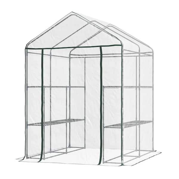 56.3 in. W x 56.3 in. D x 76.8 in. H Portable Green House, Greenhouse Kit