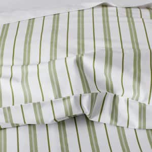 Company Kids Vertical Stripes Organic Cotton Percale Sheet Set