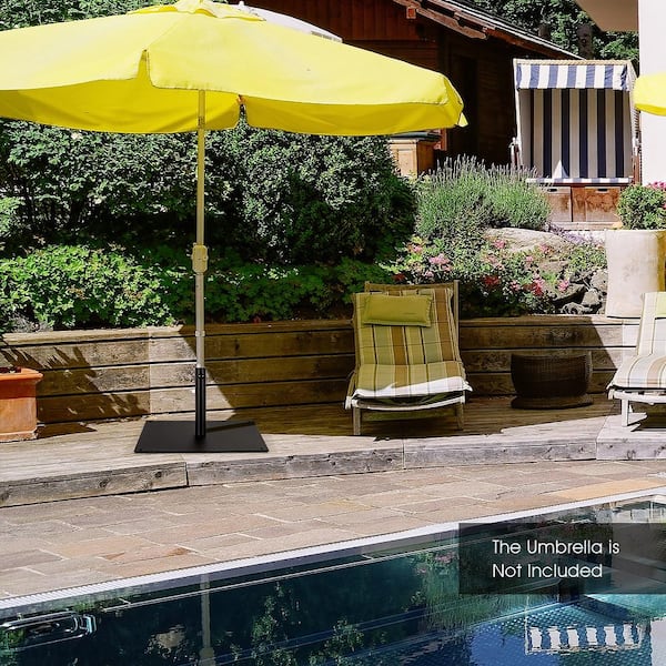Costway Weighted 42 lbs. 25 in. Steel Square Patio Umbrella