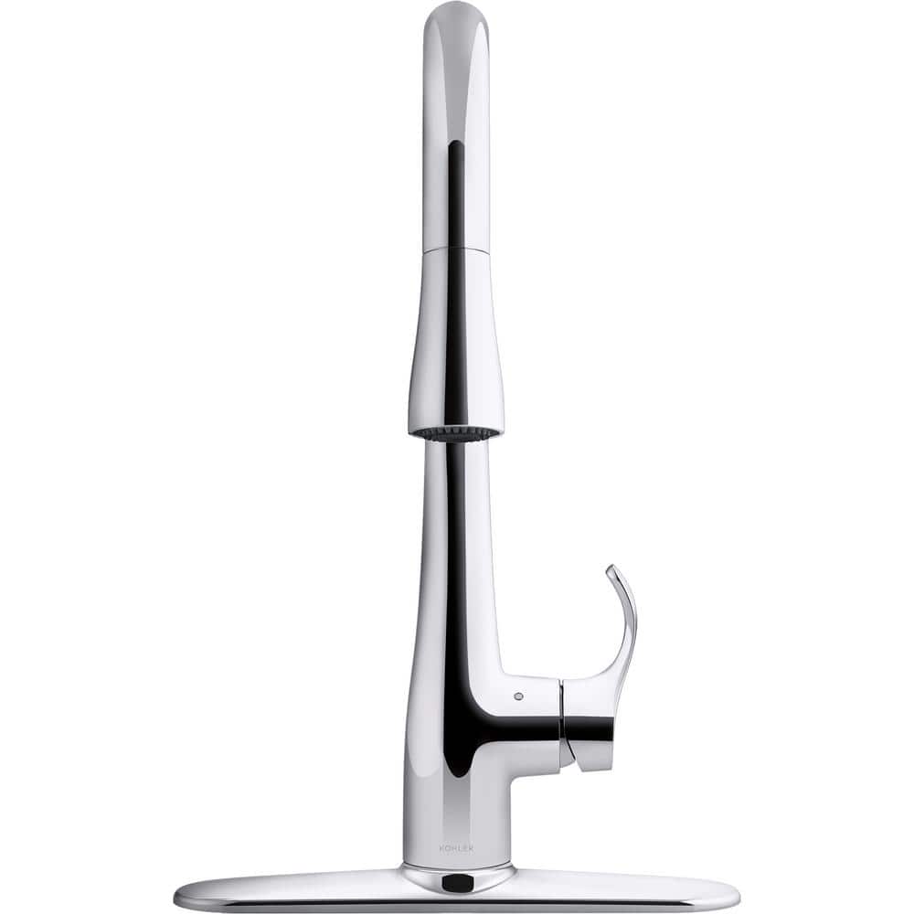 Polished Chrome Touchless Pull-Down Kitchen Faucet with Sprayhead
