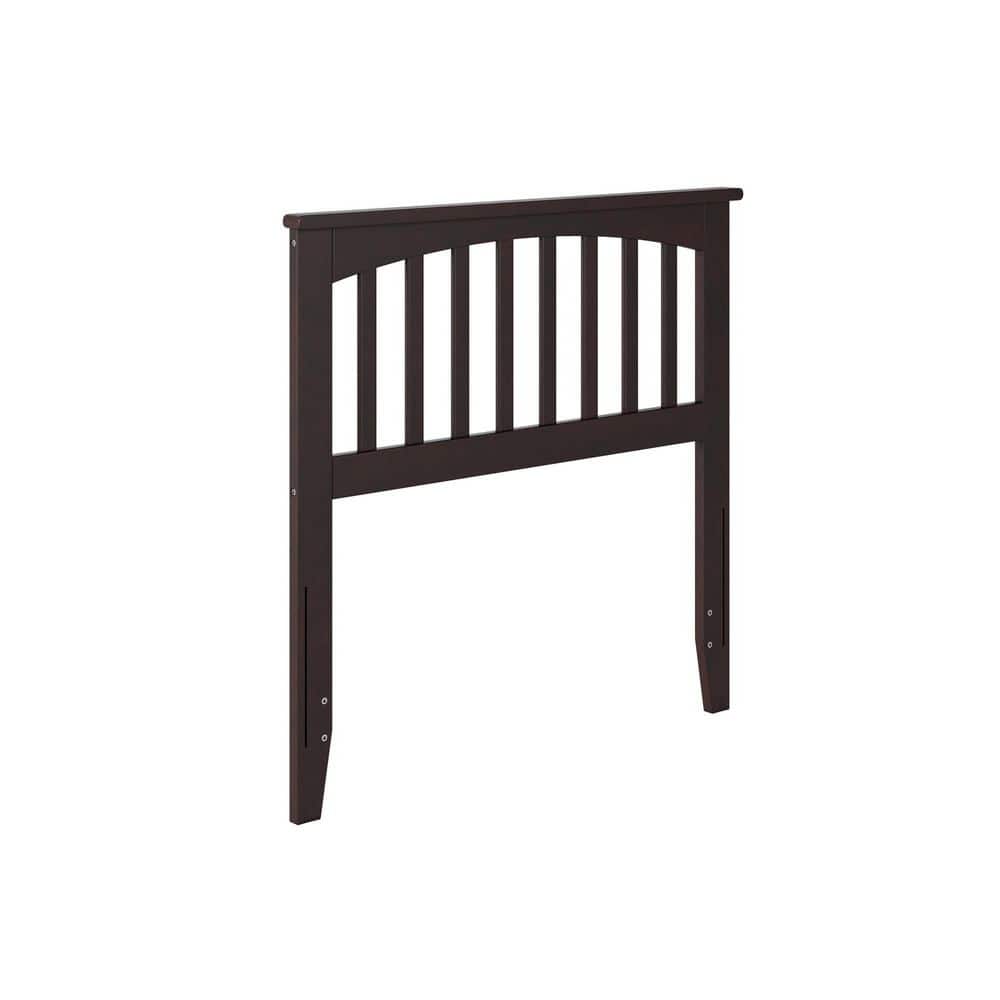 Espresso Twin Wood Mission Headboard with Slats