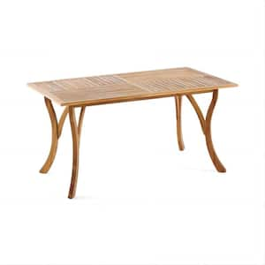 59 in. Acacia Wood Rectangle Dining Table