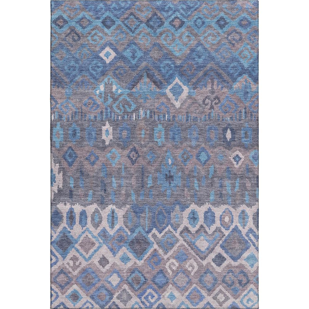 Mayfield Premium Machine Washable Abstract AMF2304 Blue 8 ft. x 10 ft. Area Rug price history on PriceWatchPro