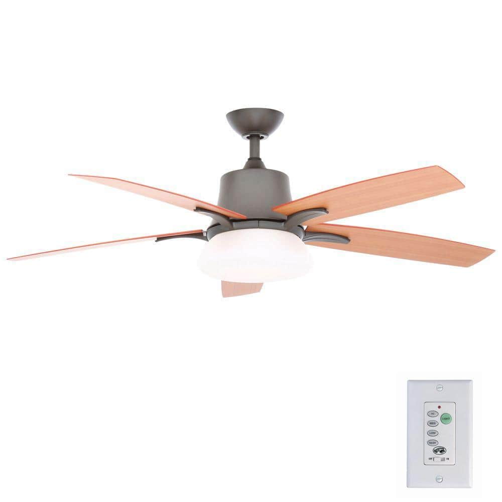 UPC 792145356035 product image for Hampton Bay Waleska II 52 in. Indoor/Outdoor Natural Iron Ceiling Fan with Wall  | upcitemdb.com