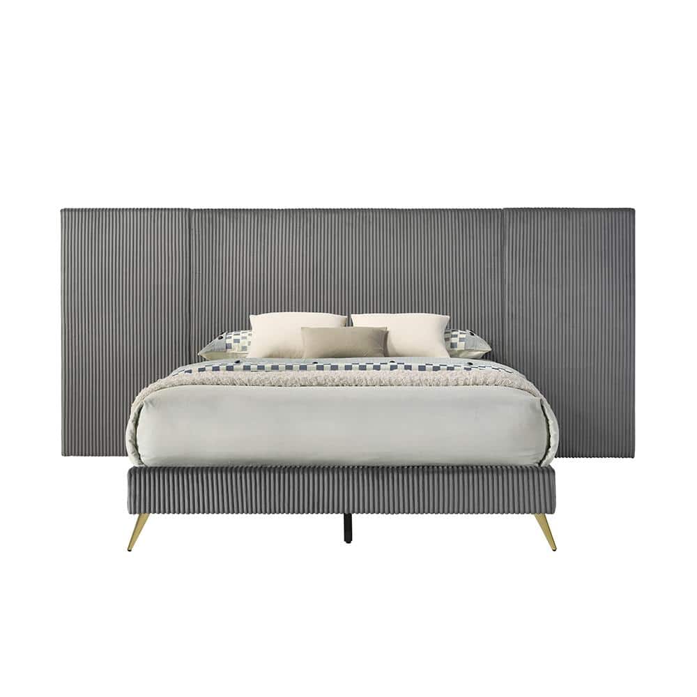 Gray Fabric Acme Furniture Platform Beds Bd01741q 64 1000 