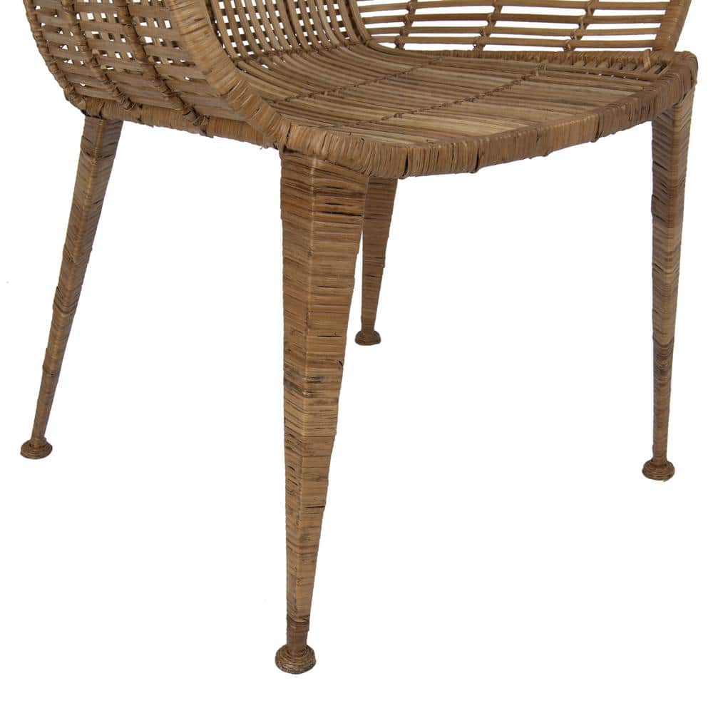 Sustainably Sourced White Metal Boho Accent Chair