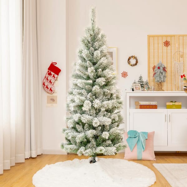 DIY Flocked Mini Christmas Trees - Sarah Joy
