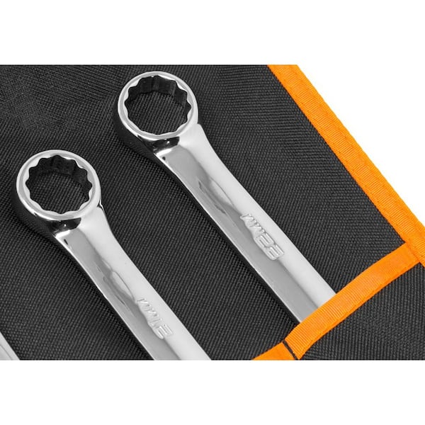 WEN Professional-Grade Metric Combination Wrench Set with Storage