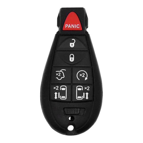 Car Keys Express Chrysler, Dodge and Jeep Simple Key, 7 Button Fob Integrated Key, Black, One Size