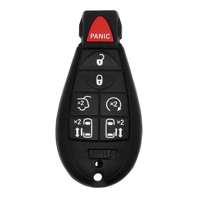 Chrysler and Dodge Simple Key - 7 Button Fobik with Emergency Key Insert and Optional 5-Button Button Pad
