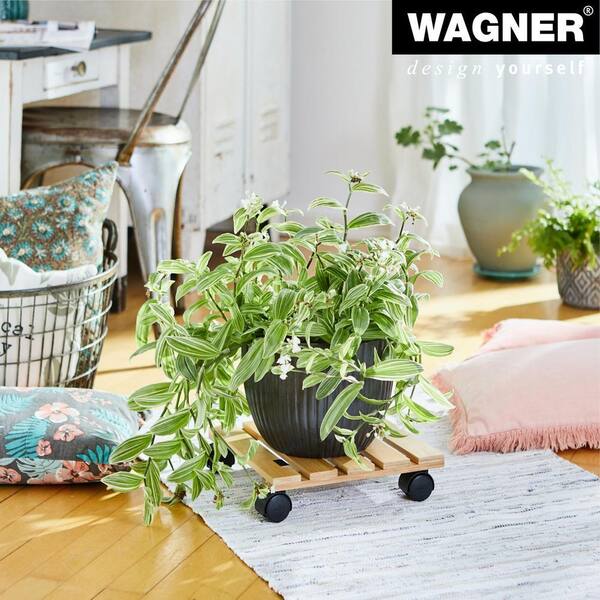 Wagner 2.75 in. H x 11.4 in. Dia, Square Bamboo Plant Caddy, 64