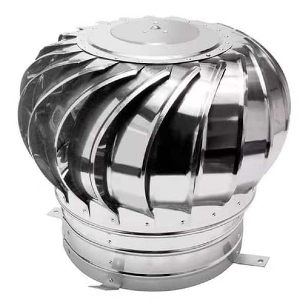 Wellco 11.8 in. Galvanized Steel Bearings Stainless Unpowered Cowl Wind Turbine Roof Turbine