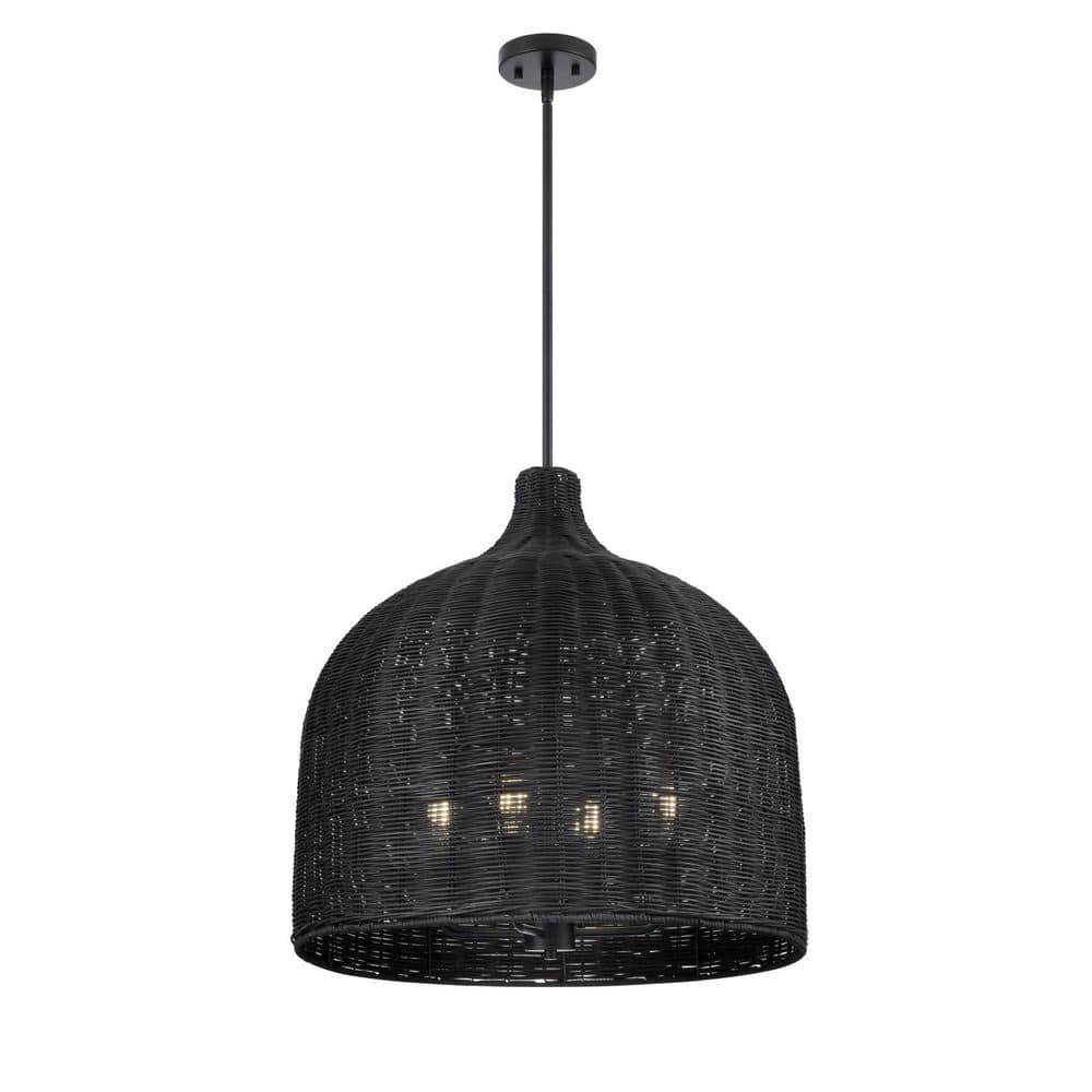 Elise 24.25 inch Wide 4-Light Pendant-Matte Black price history on PriceWatchPro