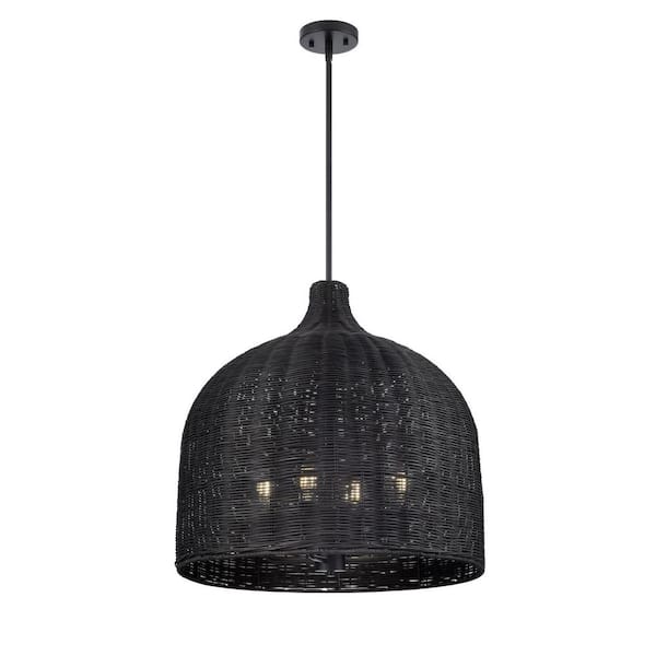 Elise 24.25 inch Wide 4-Light Pendant-Matte Black